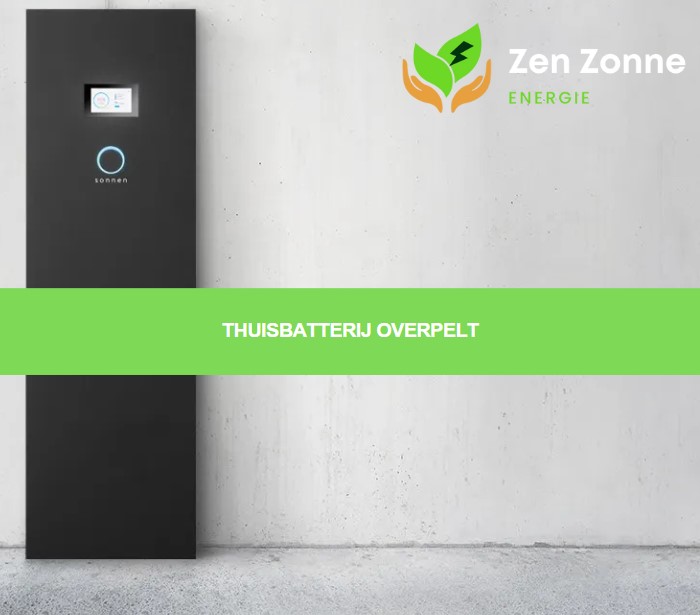 Een thuisbatterij-installatie in Overpelt, bedoeld voor opslag van zonne-energie en energiebeheer.