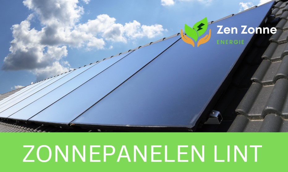 Fotovoltaïsche panelen die zonne-energie opwekken en worden geïnstalleerd in de regio Lint.