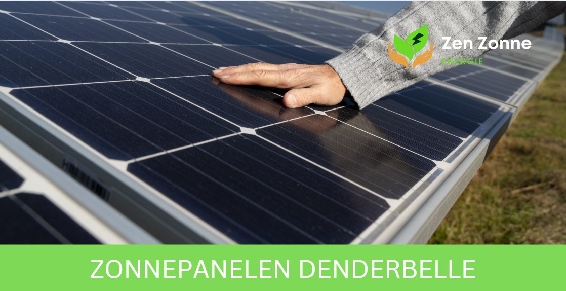 Fotovoltaïsche panelen die zonne-energie opwekken en worden geïnstalleerd in de regio Denderbelle.