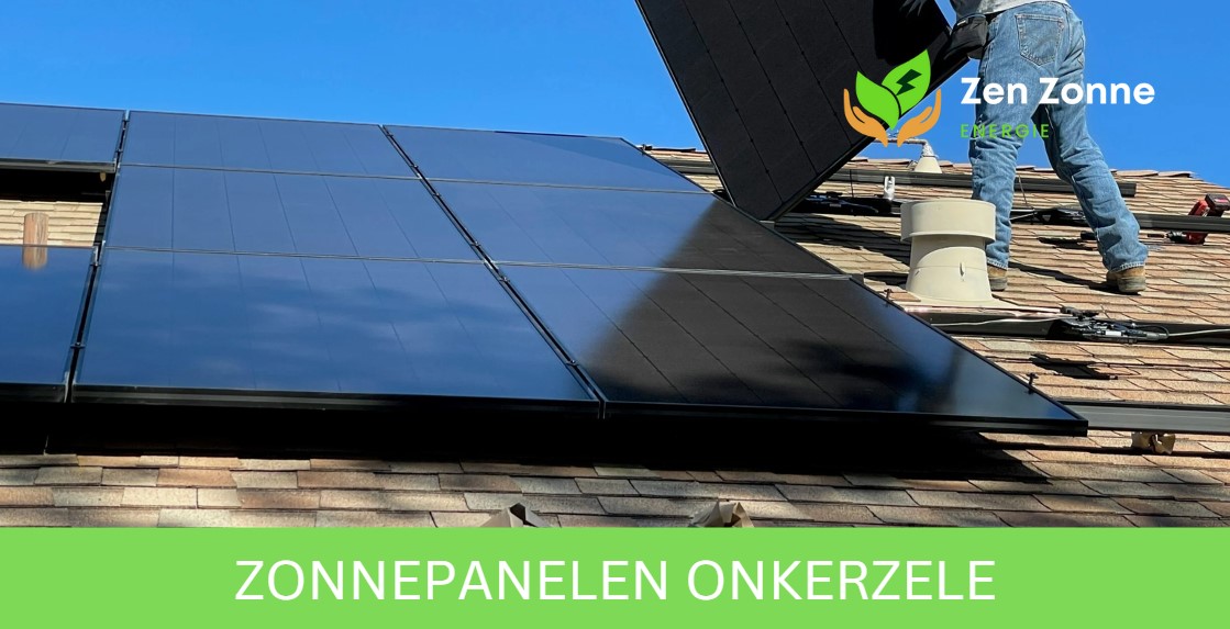Fotovoltaïsche panelen die zonne-energie opwekken en worden geïnstalleerd in de regio Onkerzele.