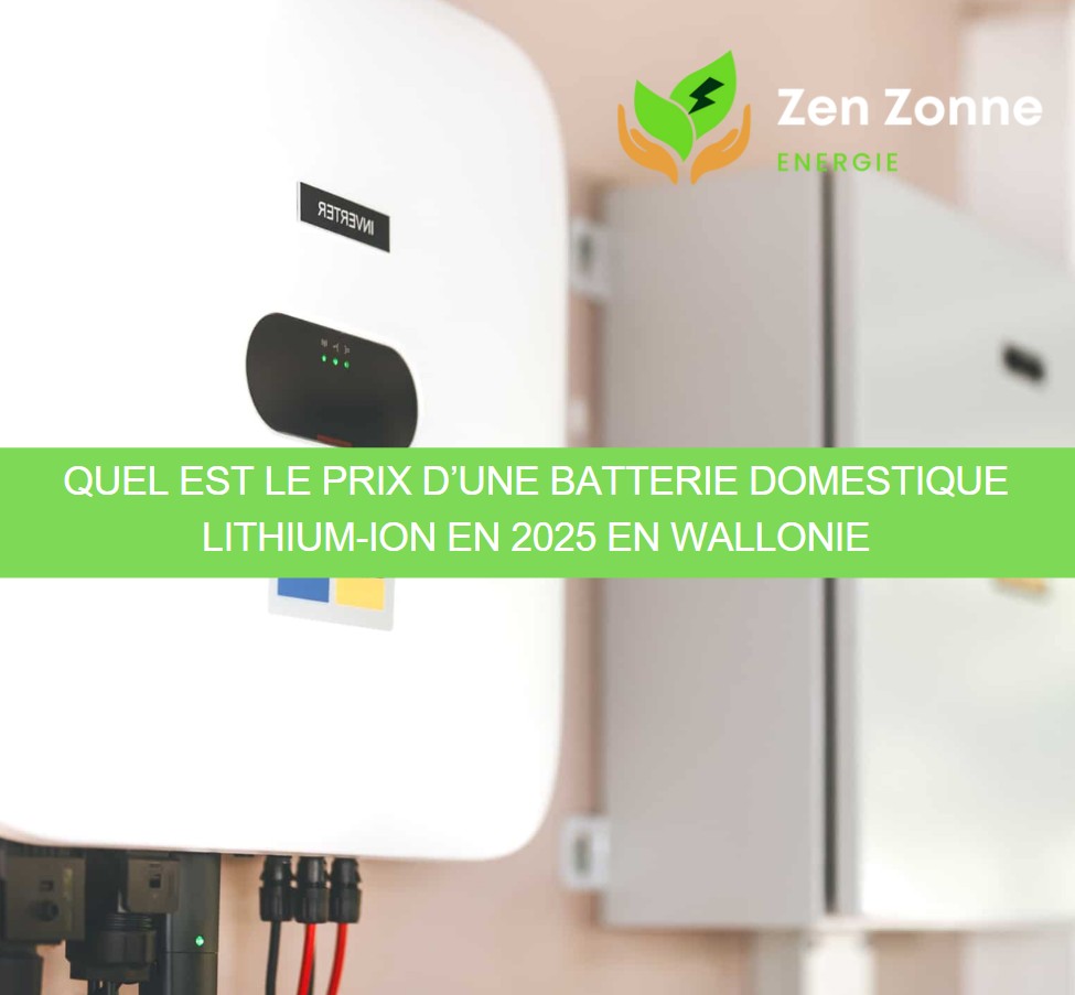 Quel est le prix d’une batterie domestique lithium-ion en 2025 en Wallonie