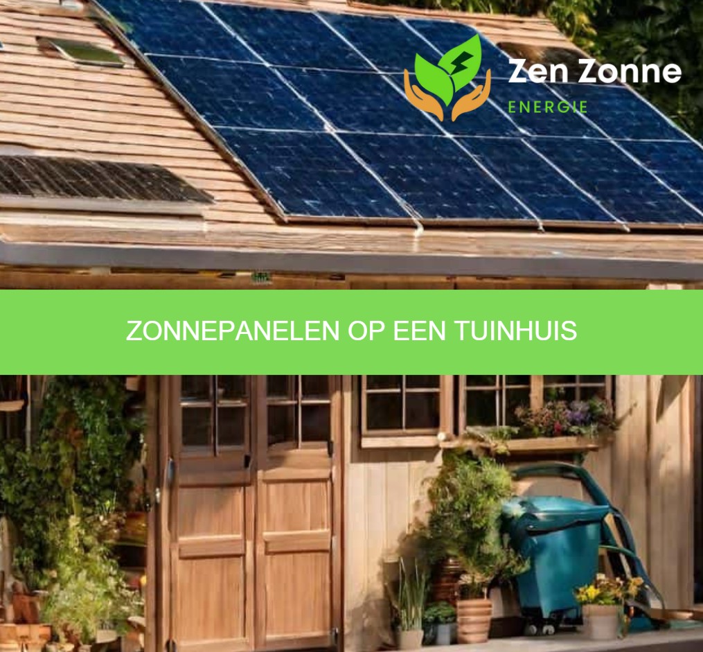 Zonnepanelen op een tuinhuis